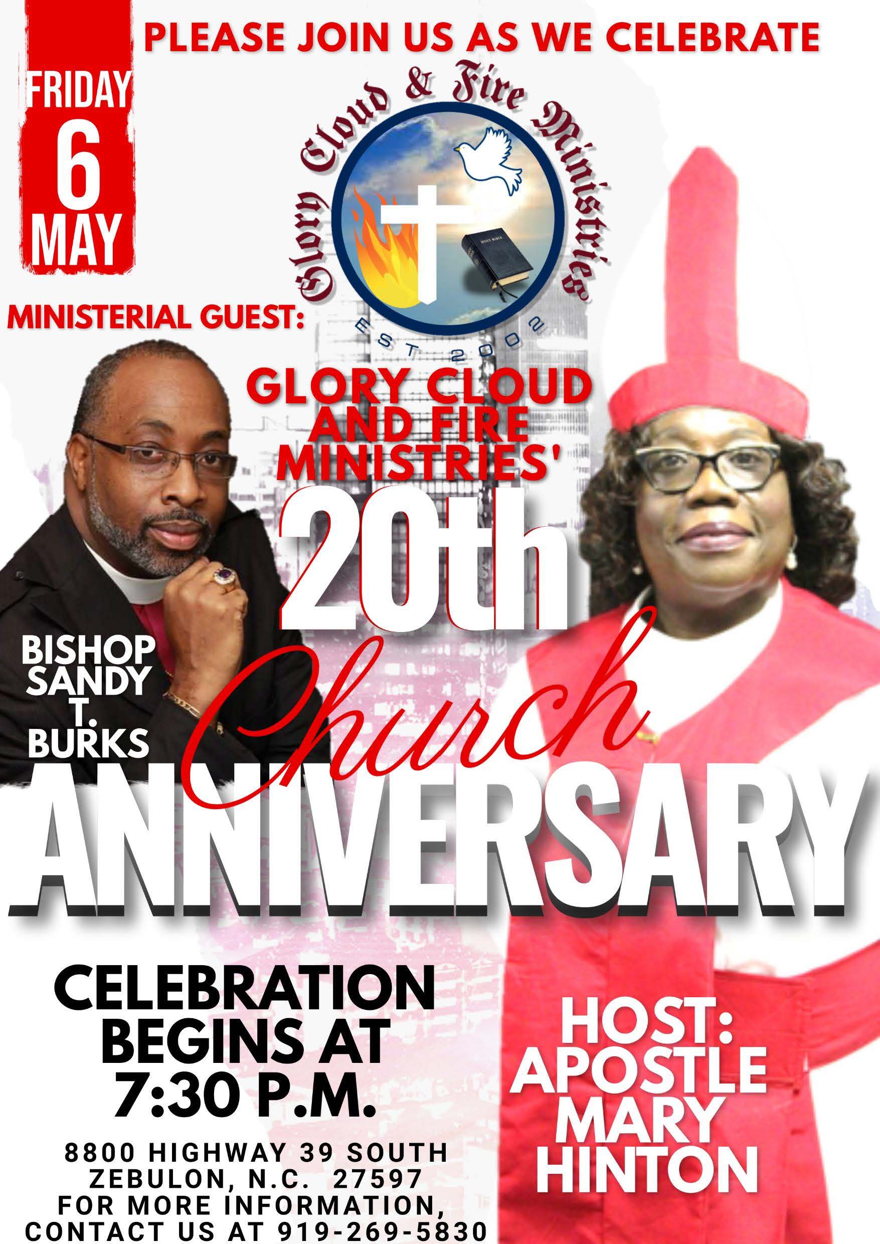 image of flyer for church anniversary