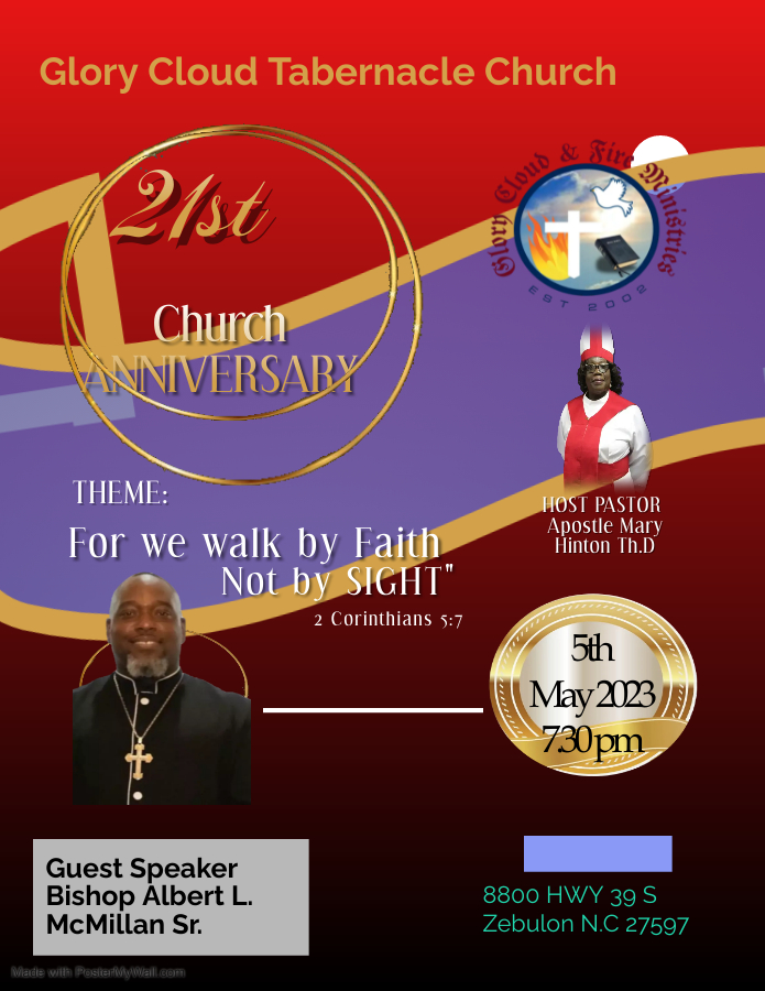 21st church Anniversary Flyer